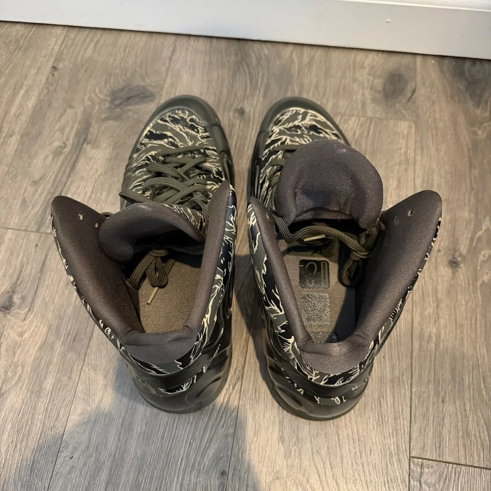 Size 14 - Nike Air Max Hyperposite Tiger Camo Green Black Leather (524862-300)